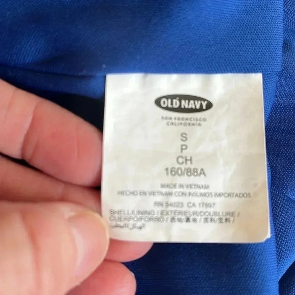 Old Navy Dress Long Women Small Bird Floral Print Blue Sleeveless Lined Cottage - Picture 13 of 17